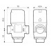 Термостатический клапан 35-60°С Kvs=2.5 м³/час с боковым смешением 1" НР Afriso ATM 563