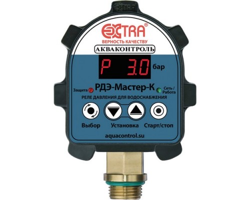Реле давления воды электронное Акваконтроль EXTRA РДЭ-Мастер-К-3-2,2 с изолированным выходом, для насоса
