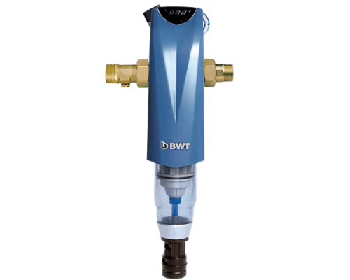 Фильтр для холодной воды BWT Infinity А 3/4” HWS с автоматической обратной промывкой с редуктором давления и обратным клапаном