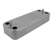 Теплообменник вторичный для котлов Junkers, Bosch, Buderus, Saunier Duval 12 пластин (W87054062870, 87054062870, S1016600)