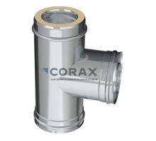 Сэндвич-тройник дымохода 90° Ø115/0,5х200/0,5 мм AISI 430 Corax House