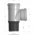 Тройник-восстановитель раструба для внутренней канализации Ø110х110х96° полипропилен серый Diksan.pro