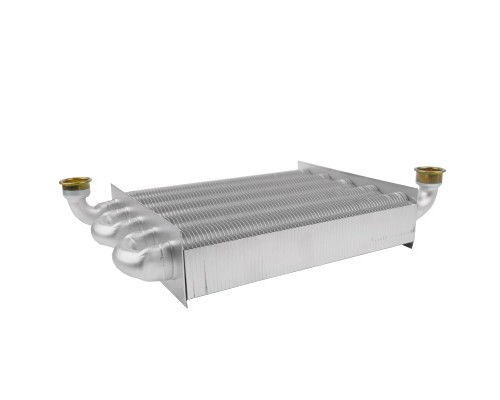 Теплообменник первичный для котлов 24 кВт Viessmann, Ferroli, Ariston, Immergas, Chaffoteaux (7861213, 39820420, 65120314, 65106297, 1.035442, 398000874, 398615500, 902607270, 398002570)
