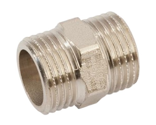 Ниппель соединительный General Fittings 2600.00.N НР-НР 3/4" латунный никелированный