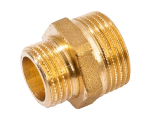 Ниппель редукционный General Fittings 2600.03 НР-НР 1/2"х3/8" латунный