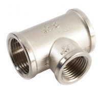 Тройник редукционный General Fittings 2700.13.N ВР-ВР-ВР 1"х1/2"х1" латунный никелированный