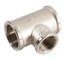 Тройник редукционный General Fittings 2700.13.N ВР-ВР-ВР 1"х1/2"х1" латунный никелированный