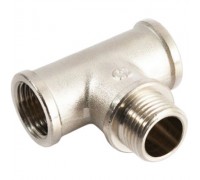 Тройник соединительный General Fittings 2700.15.N ВР-НР-ВР 1/2" латунный никелированный