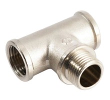 Тройник соединительный General Fittings 2700.15.N ВР-НР-ВР 1" латунный никелированный