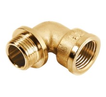 Угол 90° General Fittings ВР-НР 1/4" с упором латунный