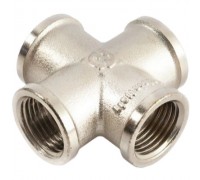 Крестовина соединительная General Fittings 2700.36.N ВР-ВР-ВР-ВР 1" латунная никелированная