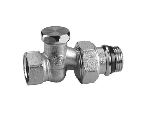 Клапан запорный ручной ВР 1/2"х1/2" НР с уплотнением прямой R17TG Giacomini