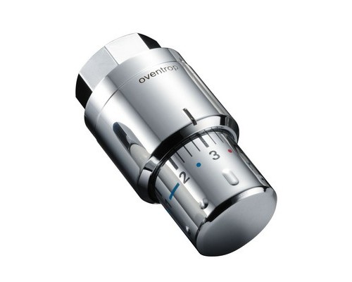Головка термостатическая жидкостная Oventrop Uni SH M30x1,5 хром с нулевой отметкой с надетым декоративным кольцом SH-Cap 1012069