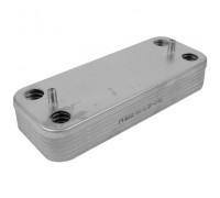 Теплообменник вторичный для котлов Ariston, Beretta, Fondital, Nova Florida, Viessmann, Buderus, Protherm 12 пластин (7101160, R8036, 0020043598, 7856846, 995945, BI1001101, 17B1901200)