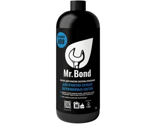 Реагент для очистки сильно загрязненных систем отопления Pipal Mr.Bond Cleaner 808 1 л