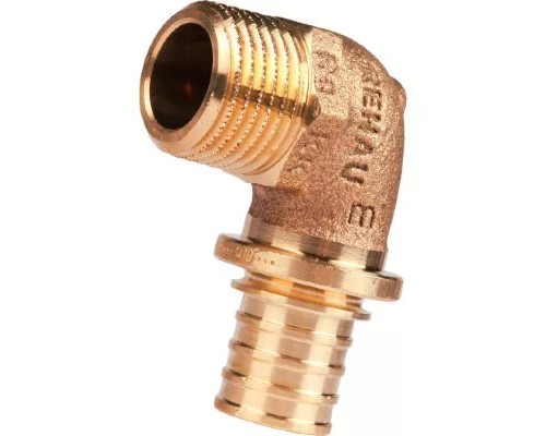 Угол PEX 90° НР Ø16x1/2" бронза Rehau Rautitan RX+