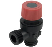 Клапан предохранительный НР 1/2" для котлов Baxi, Protherm, Ferolli 3 бар пластик (710071200, 0020094650, 6040211)