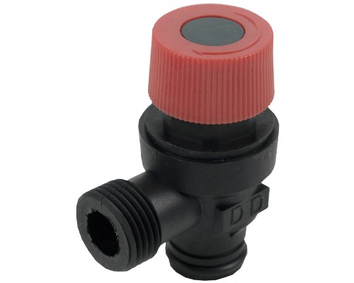Клапан предохранительный НР 1/2" для котлов Baxi, Protherm, Ferolli 3 бар пластик (710071200, 0020094650, 6040211)
