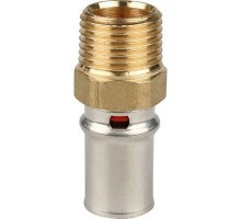 Соединение НР Ø16х1/2" для металлопластиковых труб латунь пресс Stout SFP-0001