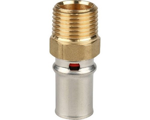 Соединение НР Ø16х1/2" для металлопластиковых труб латунь пресс Stout SFP-0002