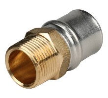 Соединение НР Ø26х3/4" для металлопластиковых труб латунь пресс Stout SFP-0001