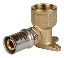 Водорозетка ВР Ø16x1/2" для металлопластиковых труб латунь пресс Stout SFP-0018