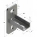 Фланец седельный продольный Termoclip TSF 28 5F2 L-образный 114х50х70 мм