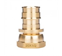 Переходник с накидной гайкой PEX Ø20x1/2" тип 1 латунь Usystems