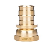 Переходник с накидной гайкой PEX Ø20x1/2" тип 1 латунь Usystems