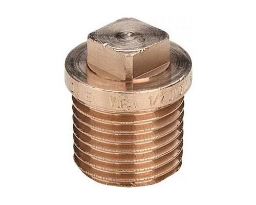 Заглушка НР 3/8" с буртом бронза Viega 3290