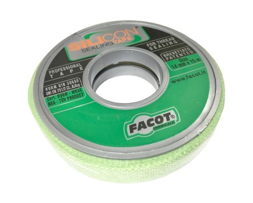 Фум-лента уплотнительная силиконовая Silicon Sealing Tape 14 мм х 15 м, FACOT