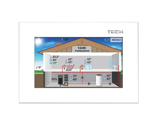 Проводной комнатный терморегулятор OPENTHERM Tech ST-2801 WI-FI Белый