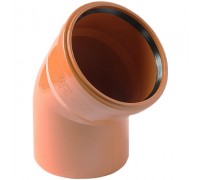 Отвод полипропиленовый оранжевый для наружной канализации Ø110х45° Pro Aqua Terra