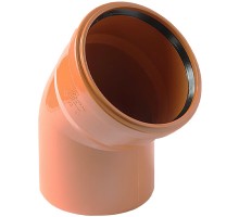 Отвод полипропиленовый оранжевый для наружной канализации Ø110х30° Pro Aqua Terra