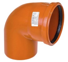 Отвод полипропиленовый оранжевый для наружной канализации Ø110х87.5° Pro Aqua Terra