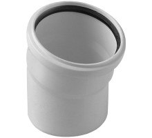Отвод полипропиленовый серый для внутренней канализации Ø110х15° Pro Aqua Stilte Plus