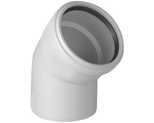 Отвод полипропиленовый белый для внутренней канализации Ø110х30° Pro Aqua Stilte