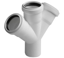 Крестовина для внутренней канализации Ø50x50x50х45° полипропилен белая Pro Aqua Stilte