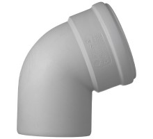 Отвод полипропиленовый серый для внутренней канализации Ø58х45° Pro Aqua Stilte Plus