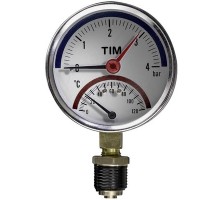 Термоманометр радиальный 4 бар TIM Y-80-4bar