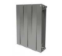 Биметаллический секционный радиатор Royal Thermo PianoForte Satin Silver 500/4 секции, НС-1176338