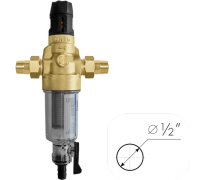 Фильтр для холодной воды с прямой промывкой и редуктором давления Protector mini C/R HWS, BWT 1/2"
