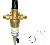Фильтр для горячей воды с прямой промывкой и редуктором давления Protector mini H/R HWS, BWT 1/2"