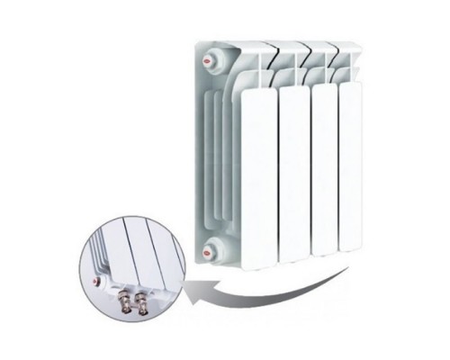 Биметаллический радиатор Rifar Base Ventil 350, 4 секции, 556 Вт, НП, правое