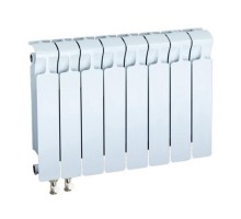 Биметаллический радиатор Rifar Monolit Ventil 350, 8 секций, 1072 Вт, НП, правое
