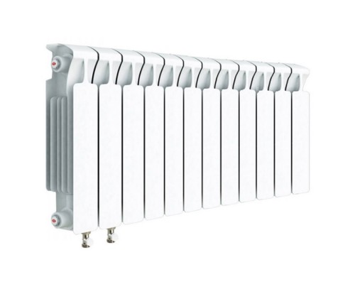 Биметаллический радиатор Rifar Monolit Ventil 500, 12 секций, 2352 Вт, НП, правое
