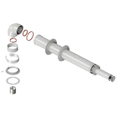 Комплект дымохода коаксиальный универсальный антилёд Ø60/100 мм, L=1000 мм Royal Thermo RTF01.040