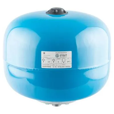 Бак расширительный для ГВС 24 л синий Stout STW-0001-000024
