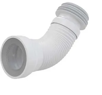 Гофра для унитаза Ø110 L=240-600 мм с гофрированным окончанием Alcaplast A97