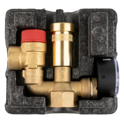 Группа безопасности котла ВР 1" 3 бар до 50 кВт в теплоизоляции Afriso KSG mini